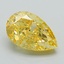 2.01 Ct. Fancy Vivid Yellow Pear Lab Grown Diamond