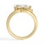 East-West Sculptural Semi-Bezel Diamond RIng, smallview