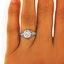 The Gabi Ring, smalltop view on a hand
