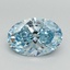 3.08 Ct. Fancy Vivid Blue Oval Lab Grown Diamond