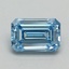 1.08 Ct. Fancy Vivid Blue Emerald Lab Grown Diamond