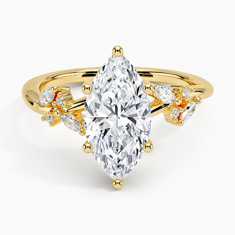 Marquise Cluster Engagement Ring - Arden