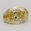 3.07 Ct. Fancy Intense  Yellow Oval Lab Grown Diamond