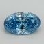 5.03 Ct. Fancy Vivid Blue Oval Lab Grown Diamond