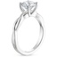 18K White Gold Twisted Vine Solitaire Ring, smallside view