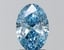 3.01 Ct. Fancy Vivid  Blue Oval Lab Grown Diamond