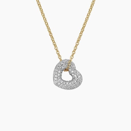 Heart Shaped Lab Diamond Tube Pendant (1/3 ct. tw.)