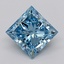2.20 Ct. Fancy Vivid  Blue Princess Lab Grown Diamond