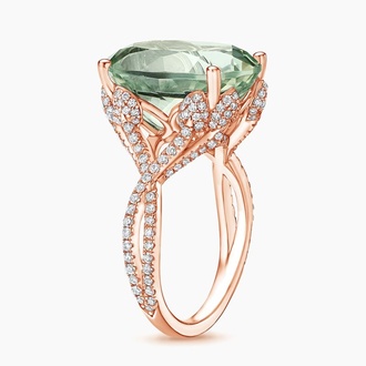 Garden Party Prasiolite and Diamond Cocktail Ring