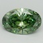 5.02 Ct. Fancy Vivid Green Oval Lab Grown Diamond
