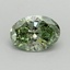 0.64 Ct. Fancy Vivid Green Oval Lab Grown Diamond