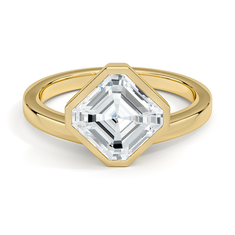 14K Yellow Gold Cielo Bezel Ring