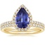 18K Yellow Gold Waverly Diamond Ring (1/2 ct. tw.) with Ballad Diamond Ring (1/6 ct. tw.)