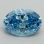 2.03 Ct. Fancy Vivid Blue Oval Lab Grown Diamond