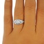 The Scarlett Ring, smalltop view on a hand