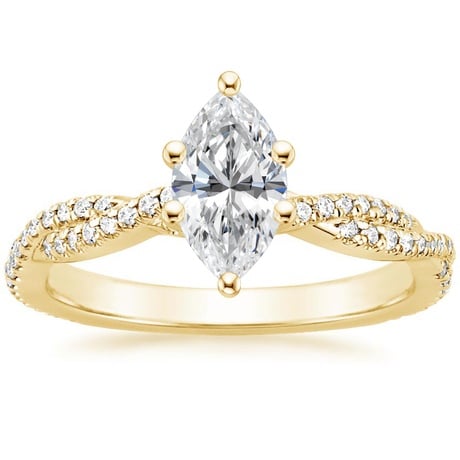 18K Yellow Gold Petite Luxe Twisted Vine Bridal Set (1/2 ct. tw.)