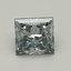 1.81 Ct. Fancy Intense Green Blue Princess Lab Grown Diamond