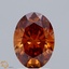 1.57 Ct. Fancy Vivid  Orange Oval Lab Grown Diamond
