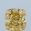 1.77 Ct. Fancy Vivid Yellow Cushion Lab Grown Diamond