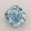 3.00 Ct. Fancy Vivid Blue Cushion Lab Grown Diamond