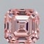 3.21 Ct. Fancy Vivid Pink Asscher Lab Grown Diamond