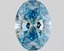 1.46 Ct. Fancy Vivid Blue Oval Lab Grown Diamond