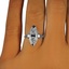 The Tuscany Ring, smalltop view on a hand