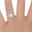 18K Yellow Gold Luxe Dawn Diamond Ring, smallzoomed in top view on a hand