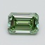 1.00 Ct. Fancy Vivid Pacific Green Emerald Lab Grown Diamond