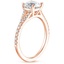 14K Rose Gold Flair Diamond Ring, smallside view