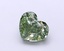 1.24 Ct. Fancy Vivid  Green Heart Lab Grown Diamond