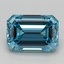 1.00 Ct. Fancy Vivid Blue Emerald Lab Grown Diamond