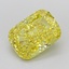 4.31 Ct. Fancy Vivid Yellow Cushion Lab Grown Diamond