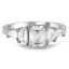 Custom Trapezoid and Tapered Baguette Five Stone Engagement Ring