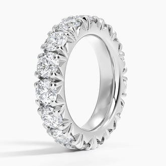 French Pavé Eternity Diamond Ring (6 ct. tw.) in 18K White Gold