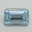 1.03 Ct. Fancy Intense Blue Emerald Lab Grown Diamond