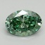 1.52 Ct. Fancy Vivid Pacific Green Oval Lab Grown Diamond