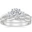 18K White Gold Three Stone Petite Twisted Vine Diamond Bridal Set (1/2 ct. tw.)