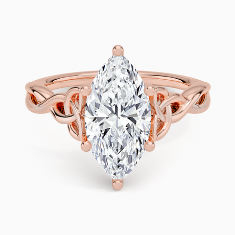 14K Rose Gold Celtic Love Knot Ring