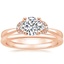 14K Rose Gold Lorelai Diamond Ring (1/3 ct. tw.) with Petite Comfort Fit Wedding Ring