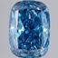 2.50 Ct. Fancy Vivid Blue Cushion Lab Grown Diamond