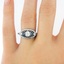 The Jayna Ring, smalltop view on a hand