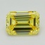 0.90 Ct. Fancy Vivid Yellow Emerald Lab Grown Diamond