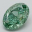 1.83 Ct. Fancy Vivid Green Oval Lab Grown Diamond