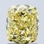 2.03 Ct. Fancy Vivid Yellow Cushion Lab Grown Diamond