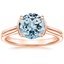 14K Rose Gold Jade Trau Alure Solitaire Ring, smalltop view