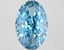 5.32 Ct. Fancy Vivid Blue Oval Lab Grown Diamond