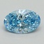 2.16 Ct. Fancy Vivid Blue Oval Lab Grown Diamond