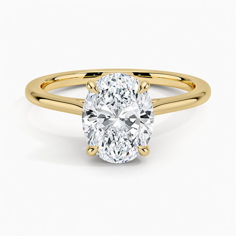 Floral Solitaire Engagement Ring