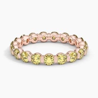 Eternity Yellow Lab Diamond Ring (2 ct. tw.) in 14K Rose Gold